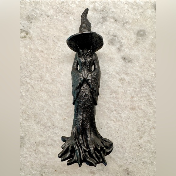 New Halloween 7” / 18cm Black Gothic Witch Shadow Figure Resin Decor Statue - Picture 6 of 7